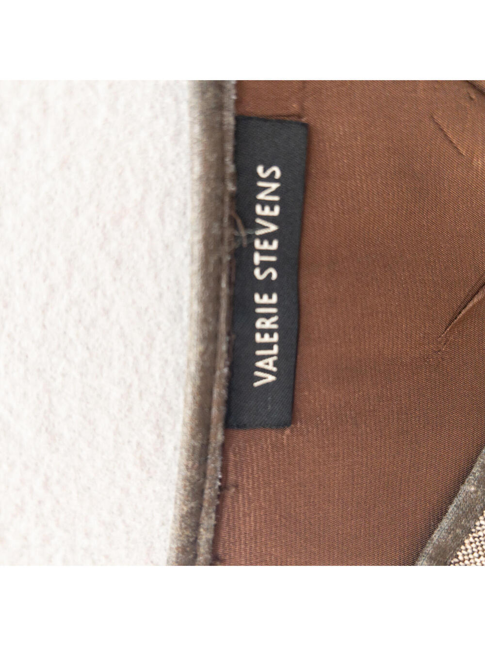 Vintage Valerie Stevens Brown Wool Blend Skirt with Ruffle Hem - Picture 4 of 5